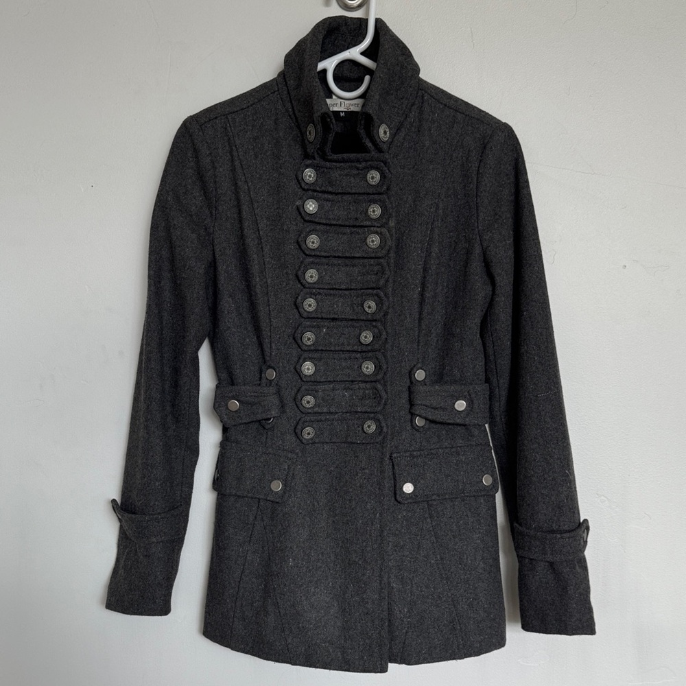 Women's Gray Military Style Jacket